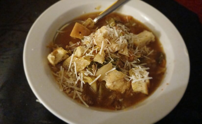 Savoy Cabbage and Sausage Soup